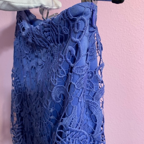 VTG bebe Blue crochet lace skirt 00 - Picture 6 of 11